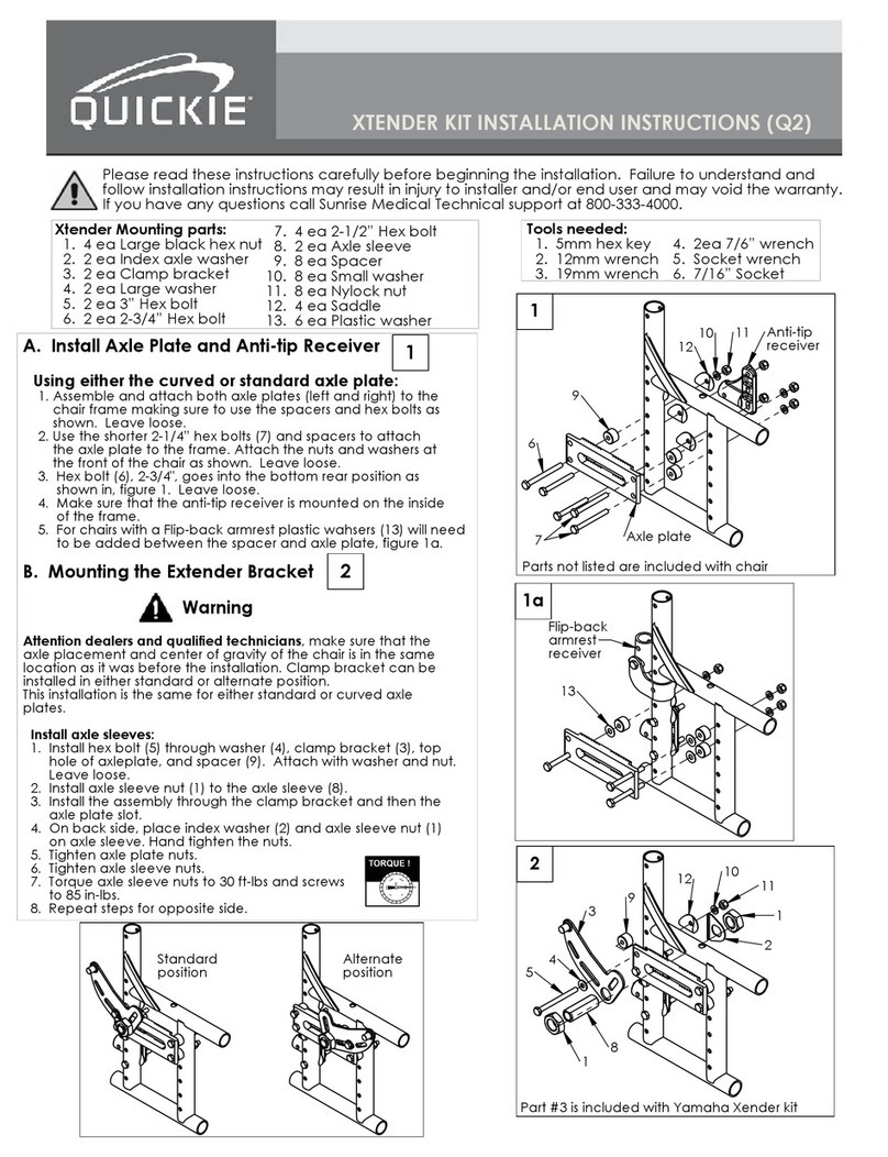 Sunrise QUICKIE Q2 installation instructions
