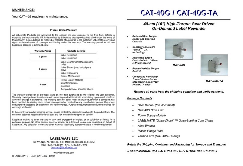 Labelmate CAT-40G User manual