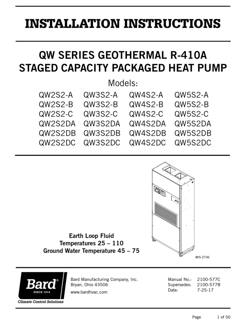 Bard QW Series installation instructions