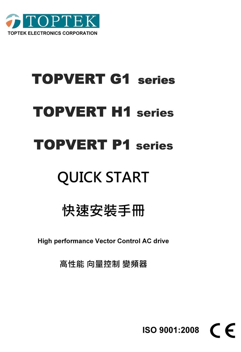 TOPTEK TOPVERT E1 Series User manual