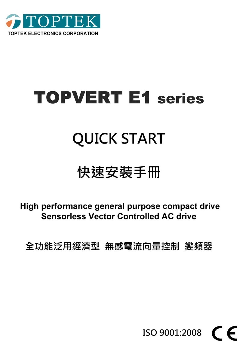 TOPTEK TOPVERT E1 Series quick start