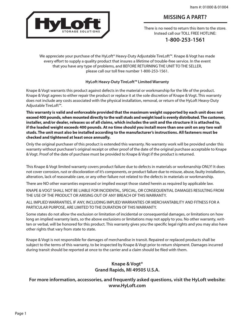 Knape&Vogt HyLoft TireLoft quick guide