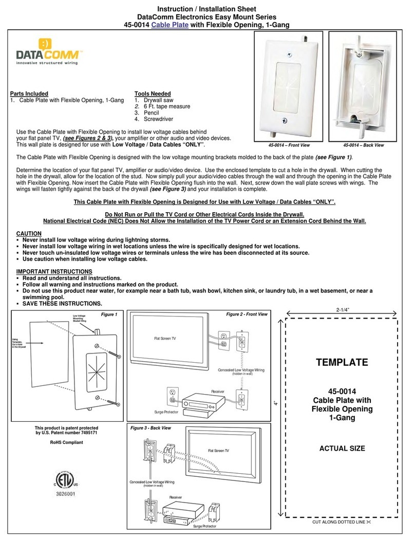 DataComm Electronics Easy Mount Series Instruction/installation sheet