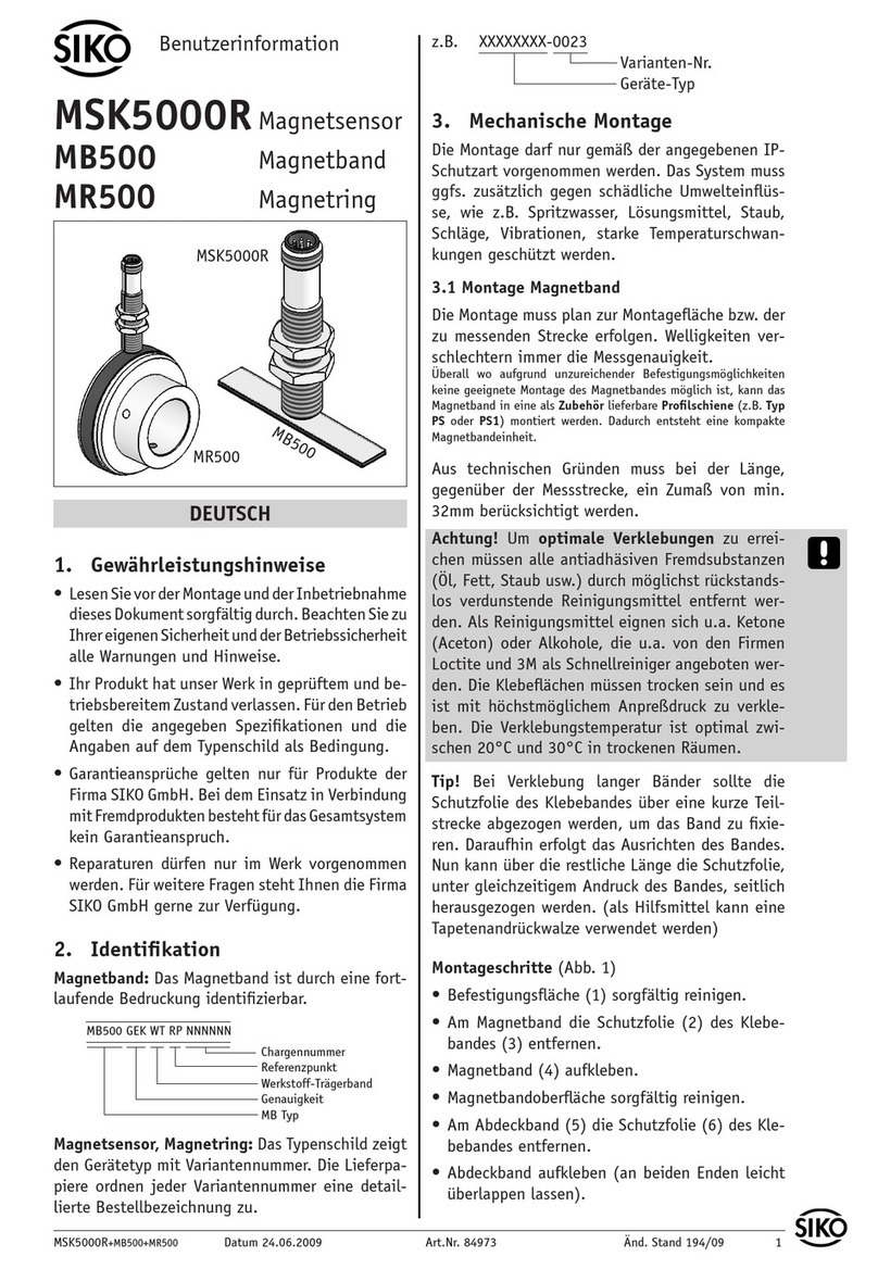 Siko MB500 Operation manual