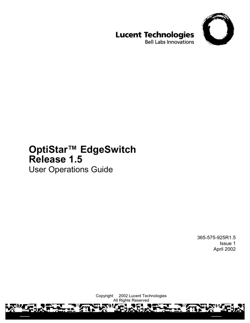 Lucent Technologies OptiStar EdgeSwitch User manual