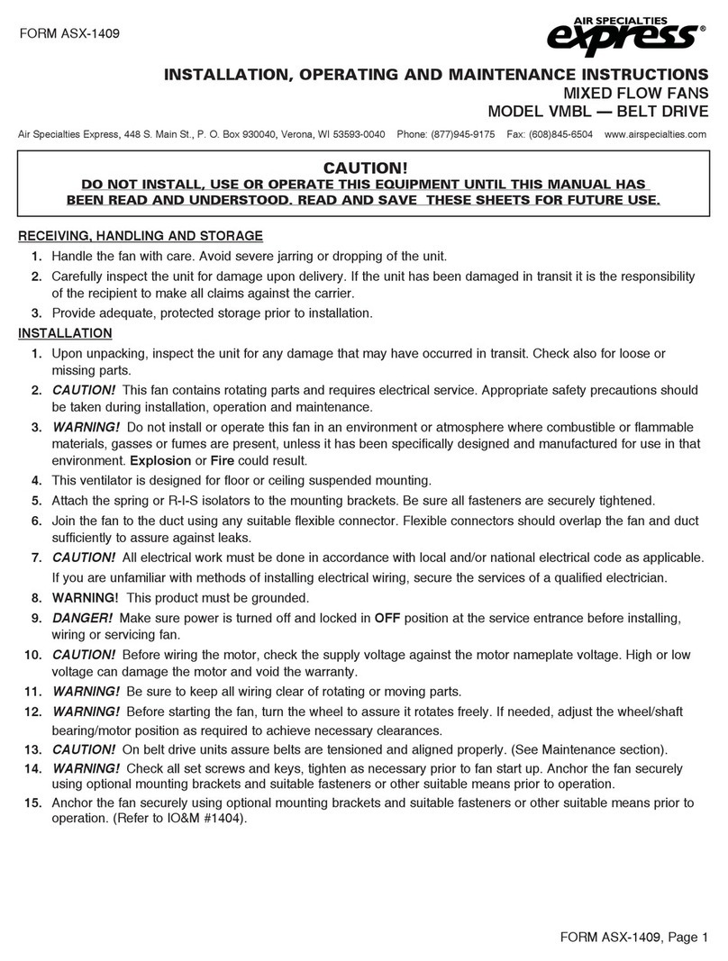 Express VMBL Series Installation, operating and maintenance instructions