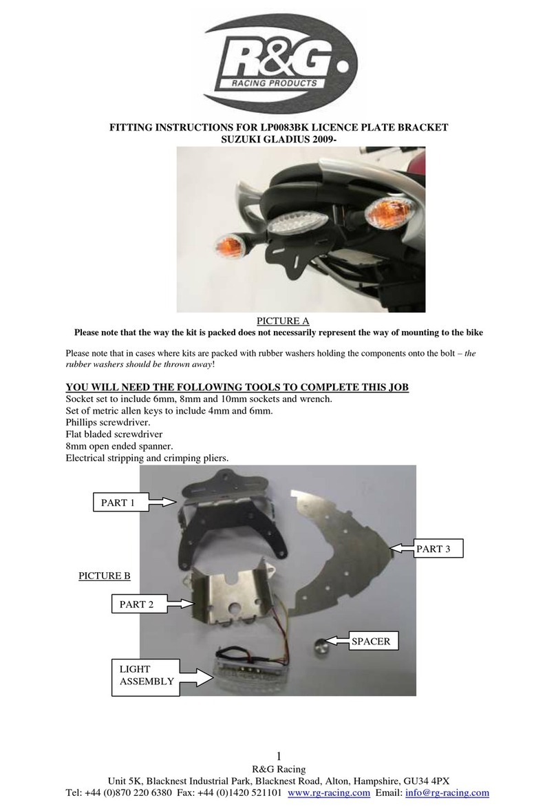 R&G LP0083BK Fitting instructions