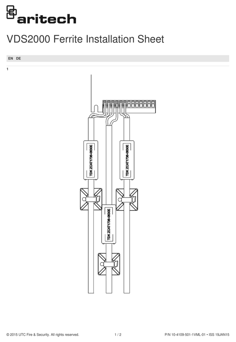 Aritech VDS2000 Ferrite Installation sheet Aritech VDS2000 Ferrite Installation sheet