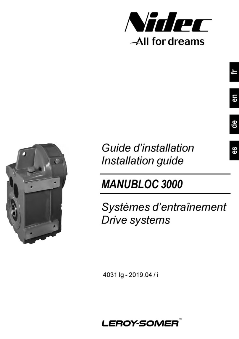 Nidec Leroy-Somer MANUBLOC 3000 Series installation guide