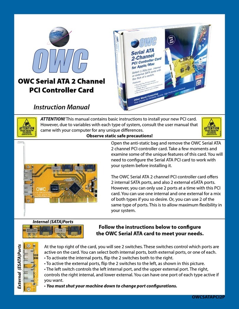 OWC OWCSATA2EPCI User manual
