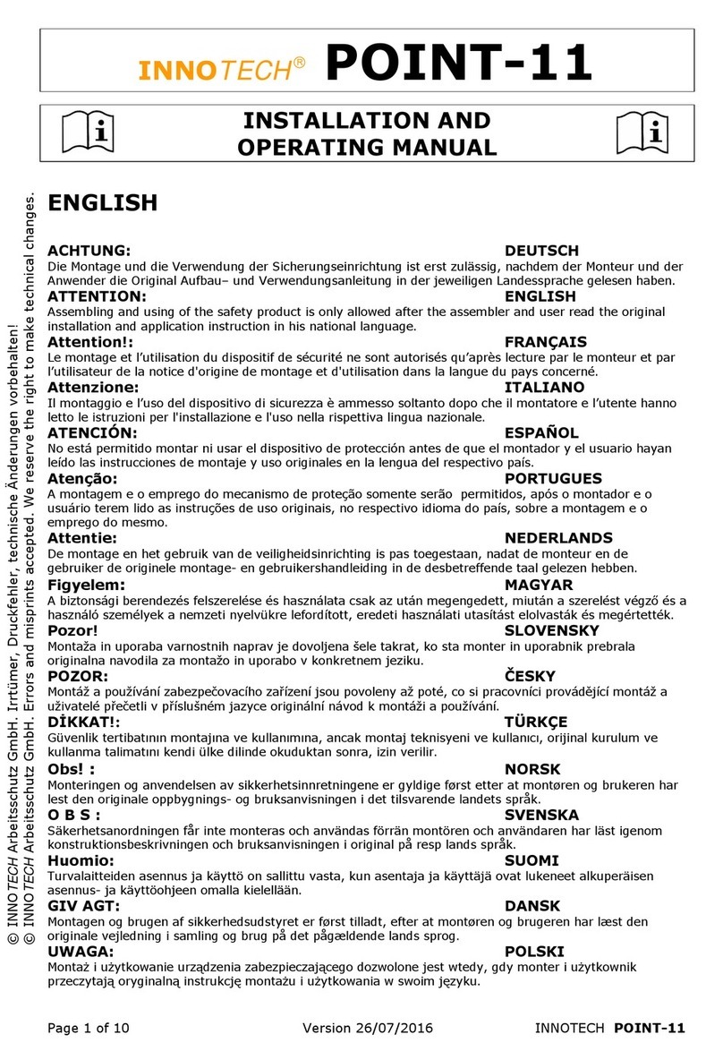 Innotech POINT-11 Installation and operating manual