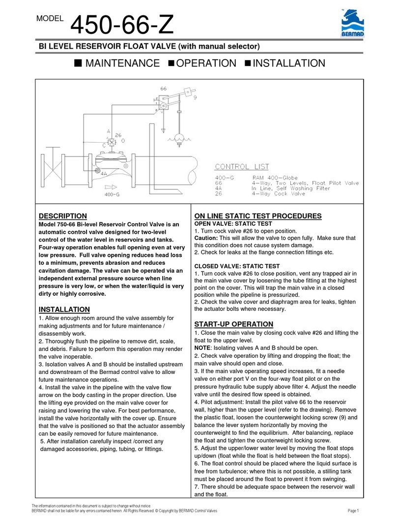BERMAD 450-66-Z User manual