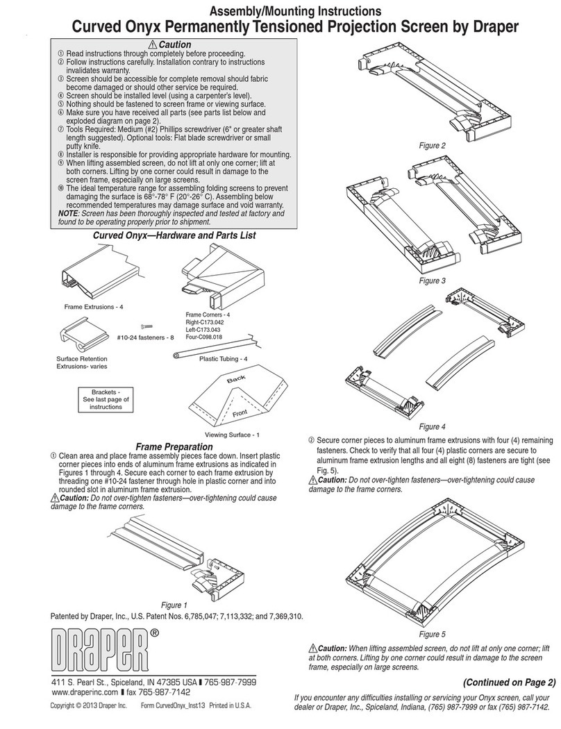 Draper Curved Onyx User manual