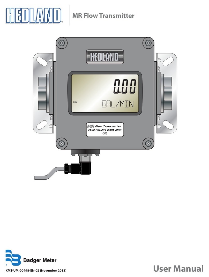 Badger Meter HEDLAND MR Series User manual