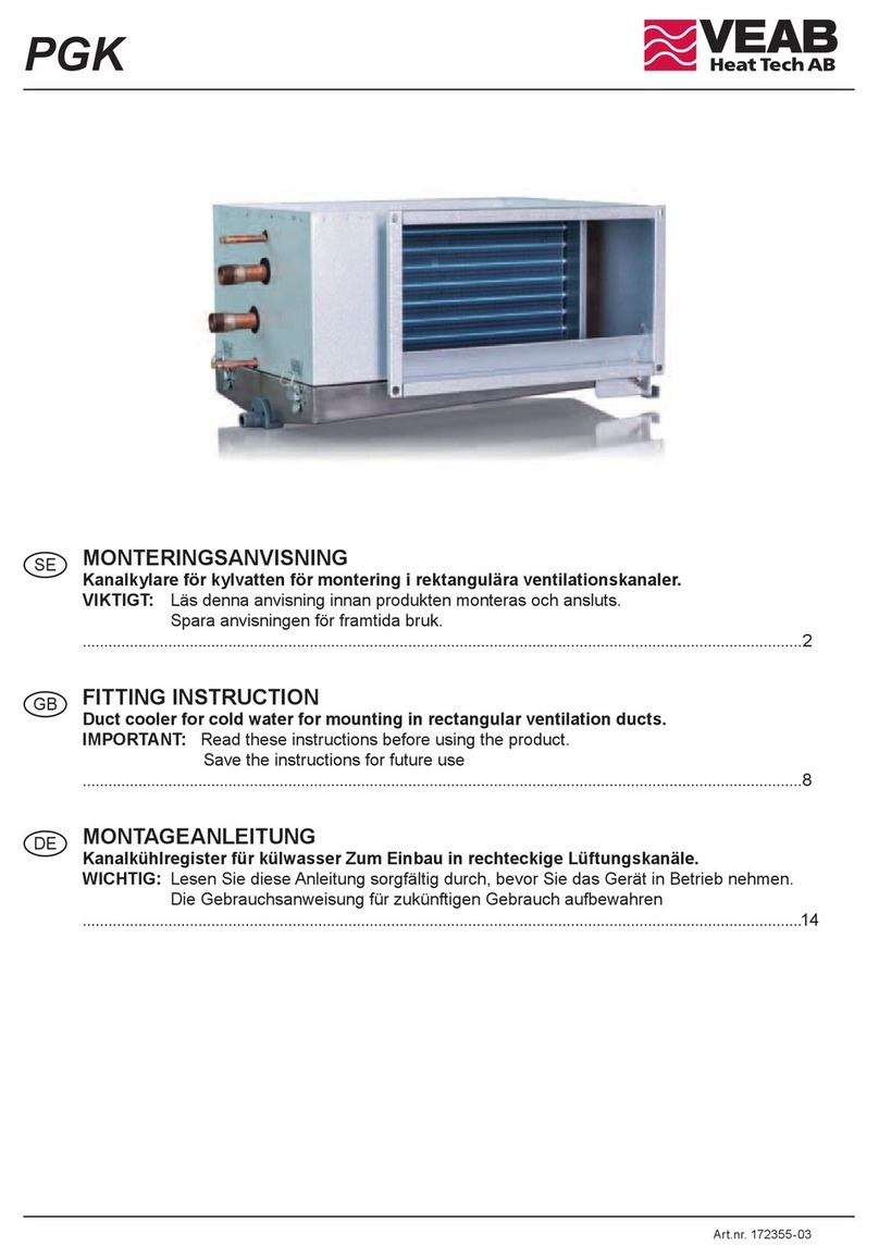 VEAB Heat Tech PGK Series Fitting instructions