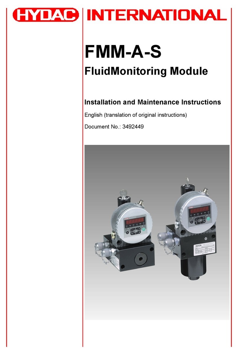 HYDAC FILTER SYSTEMS FMM-A-S Series Installation and maintenance instructions