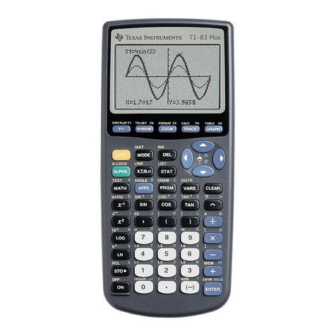 Texas Instruments TI-83 - Plus Graphing Calculator Quick start guide
