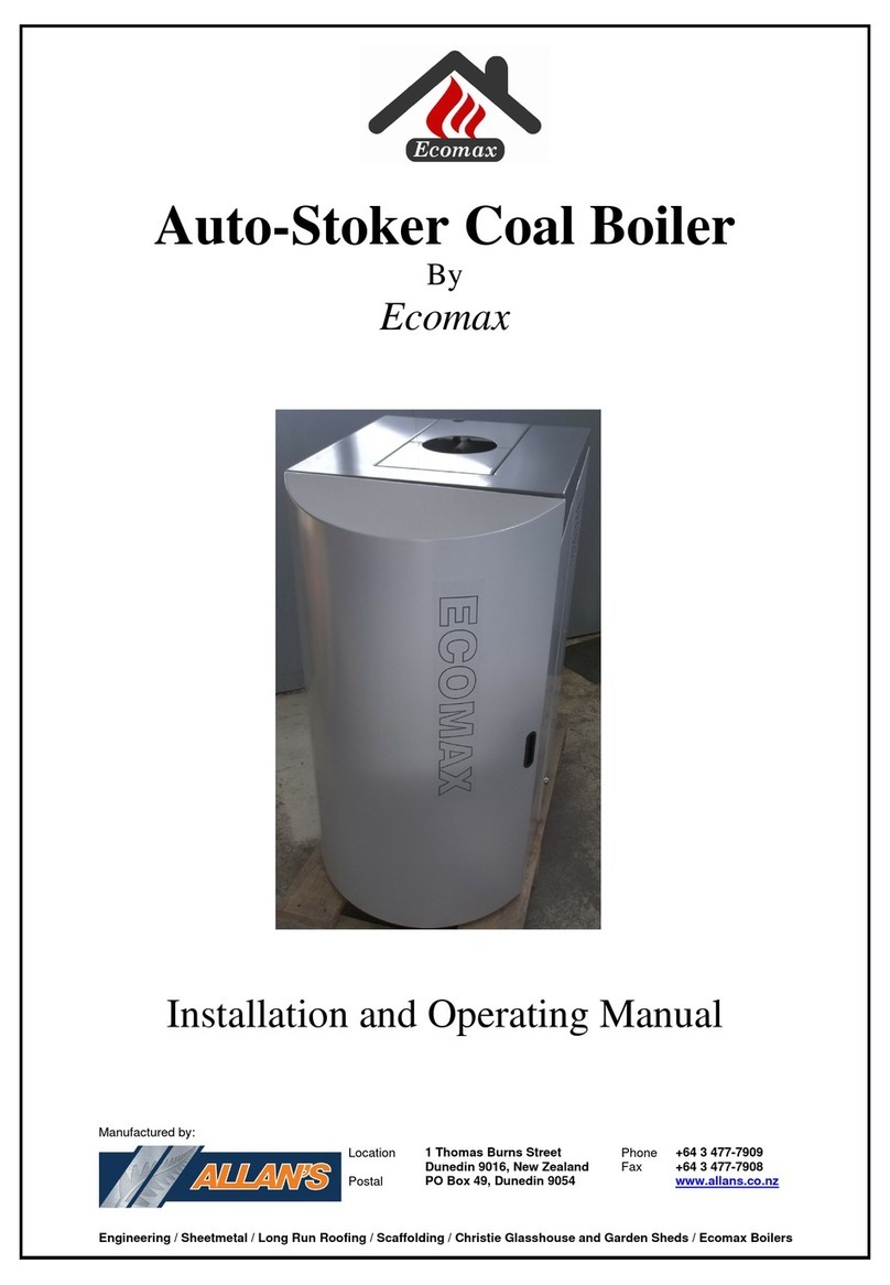 ALLAN'S Ecomax Auto-Stoker Installation and operating manual ALLAN'S Ecomax Auto-Stoker Installation and operating manual