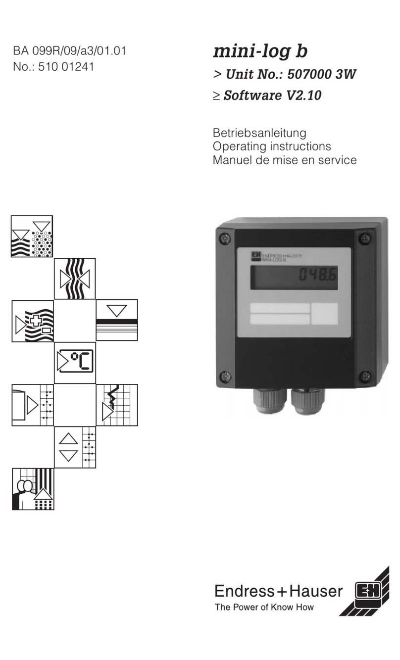 Endress+Hauser mini-log b User manual
