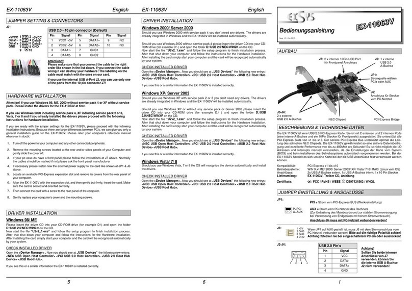 Exsys EX-11063V User manual