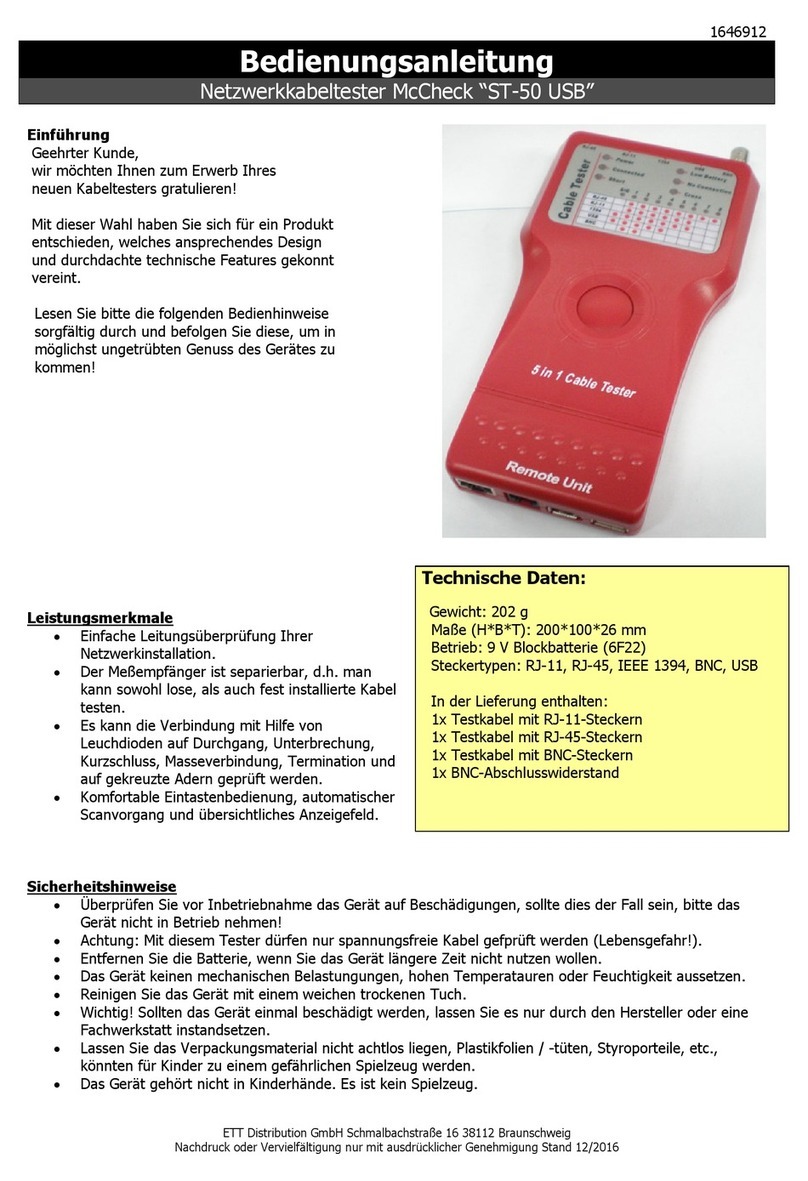 ETT McCheck ST-50 USB Reference manual ETT McCheck ST-50 USB Reference manual