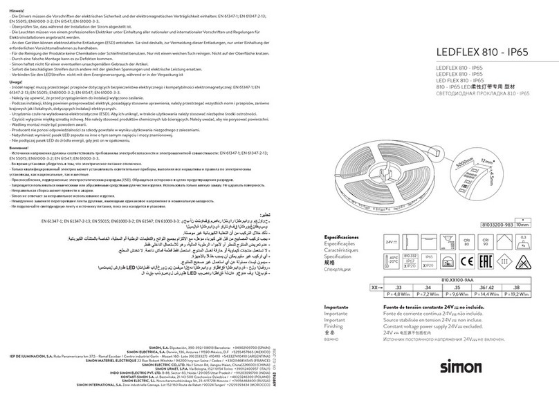 Simon LEDFLEX 810 quick guide