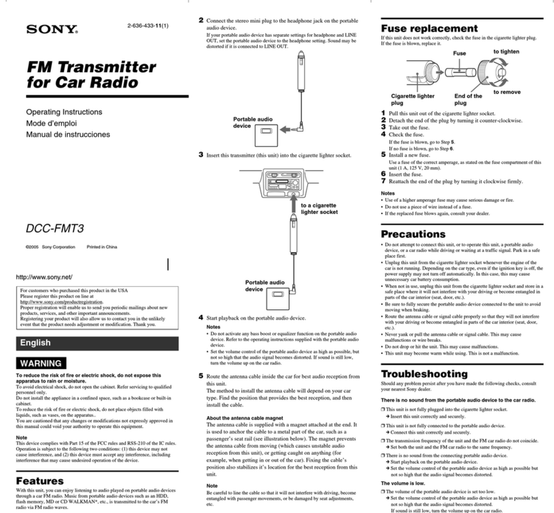 Sony DCC-FMT3 operating instructions Sony DCC-FMT3 operating instructions
