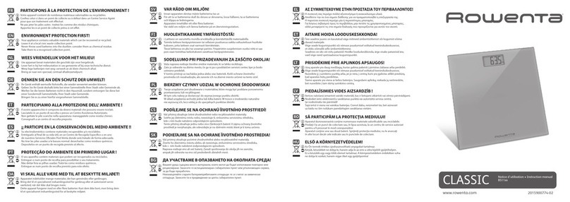 Rowenta CLASSIC BS11 Series User manual