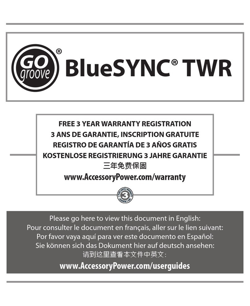 Go groove BlueSYNC TWR User manual