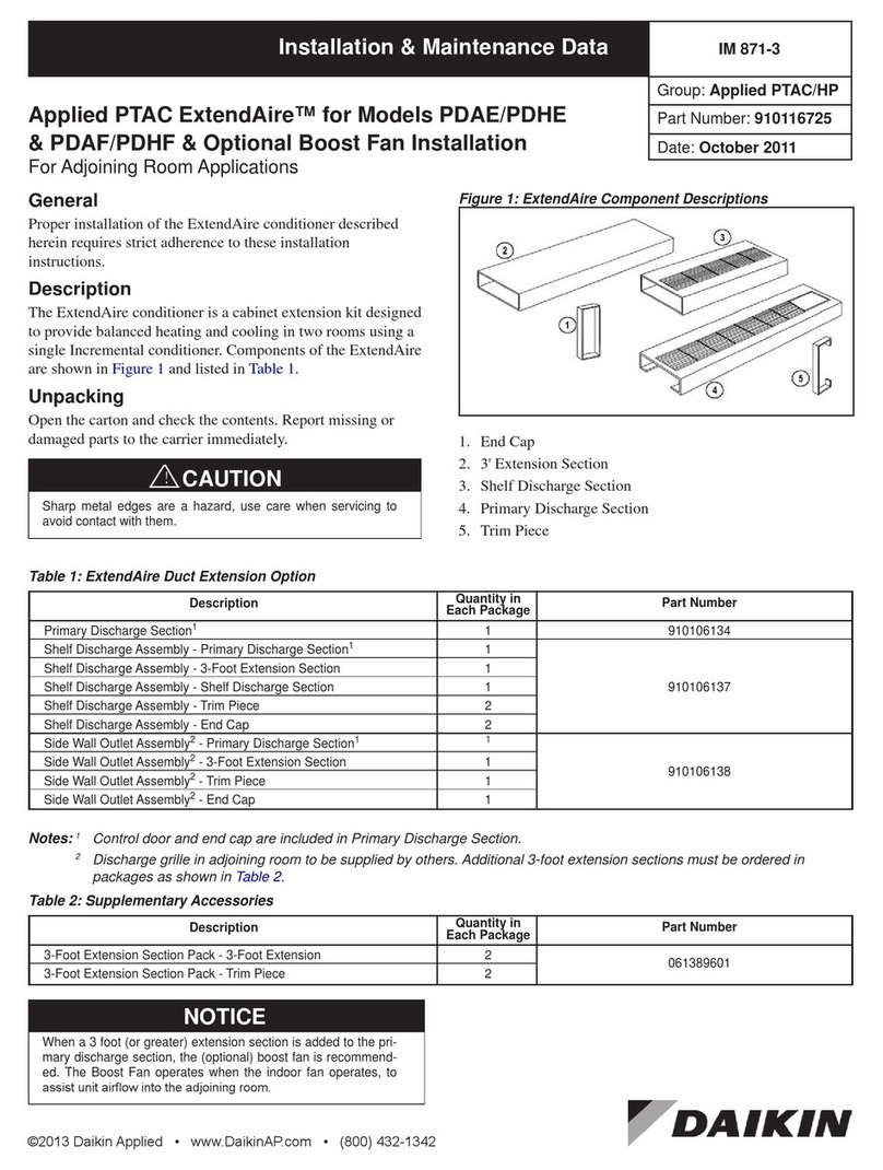Daikin ExtendAire IM 871-3 Instruction Manual Daikin ExtendAire IM 871-3 Instruction Manual