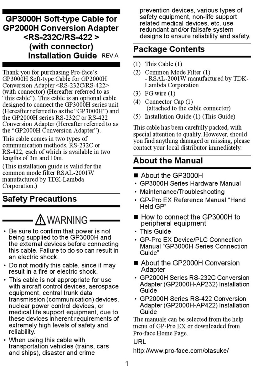 Pro-face GP3000H installation guide
