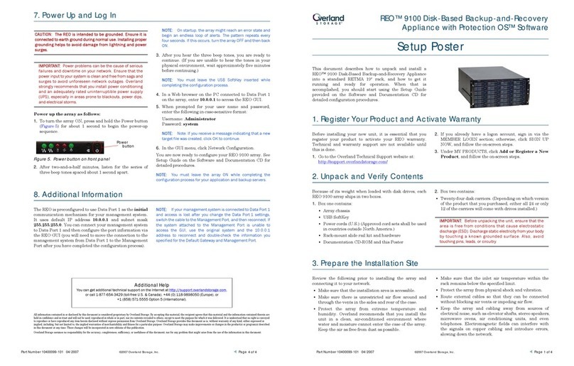 Overland Storage REO 9100 Setup poster