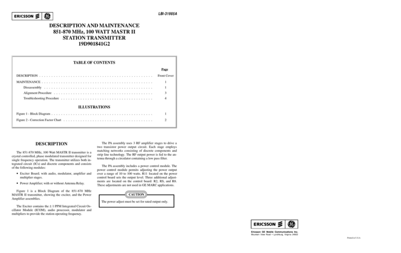 GE Ericsson MASTR II Manual