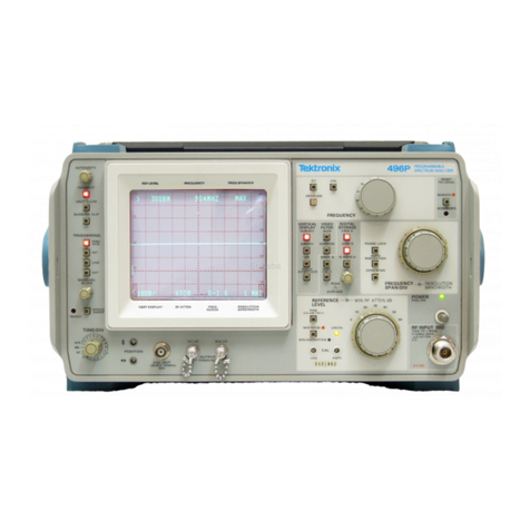 Tektronix 496 User manual