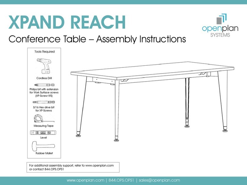 Open Plan Systems XPAND REACH Assembly instructions Open Plan Systems XPAND REACH Assembly instructions