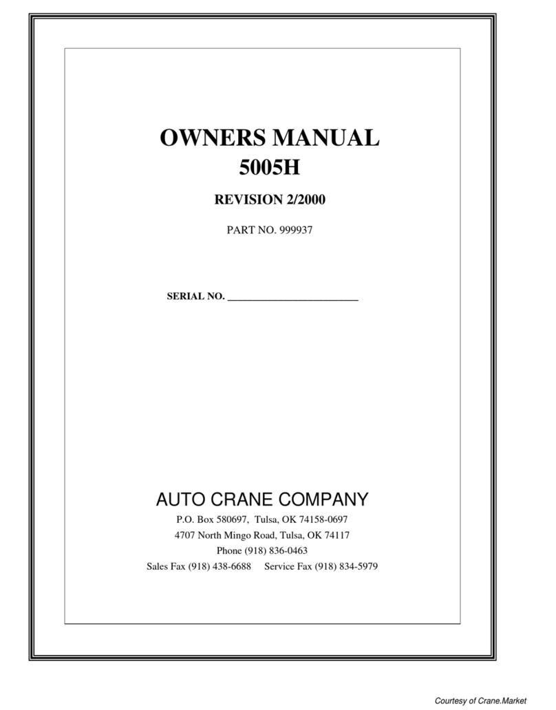 Auto Crane 5005H SERIES User manual