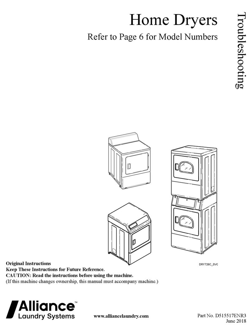Alliance Laundry Systems ADE3SRGS173CW01 User manual