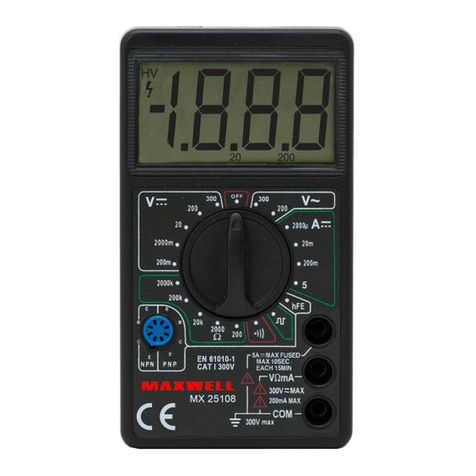 Maxwell Digital Multimeters 25108 User manual