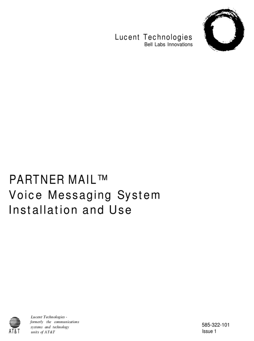 Lucent Technologies PARTNER MAIL Quick start guide