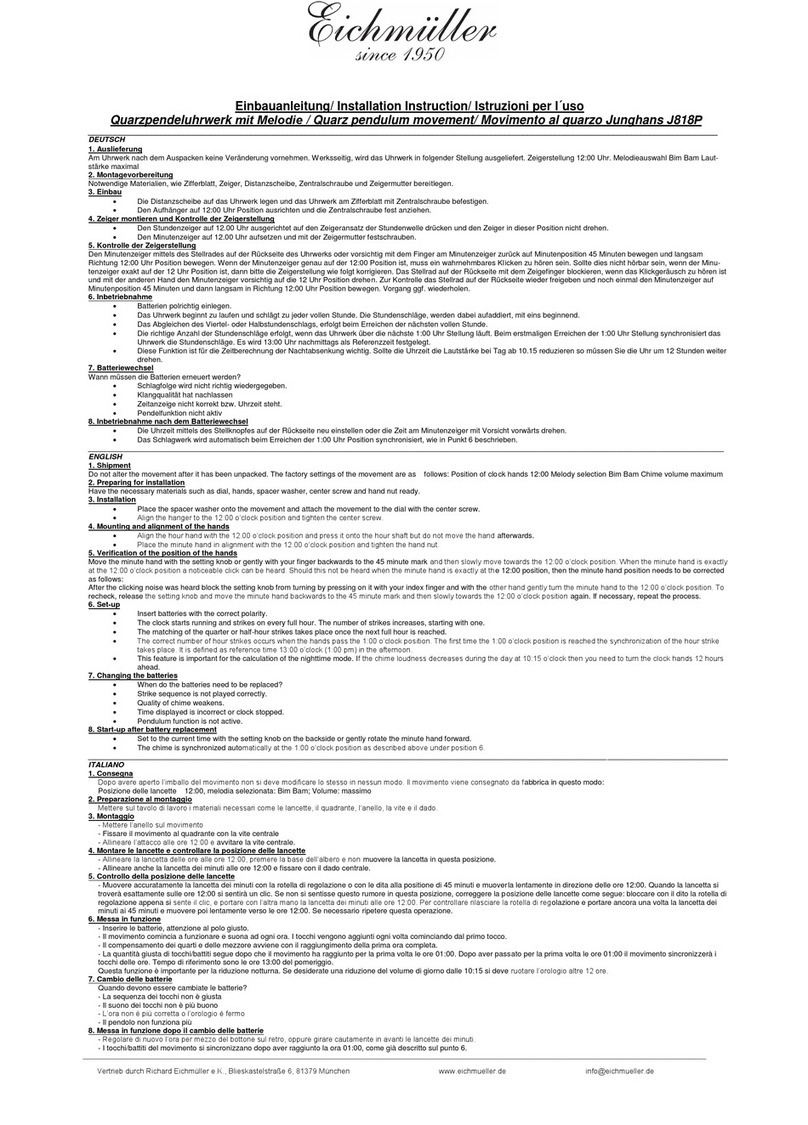 Eichmüller J818P Installation instruction