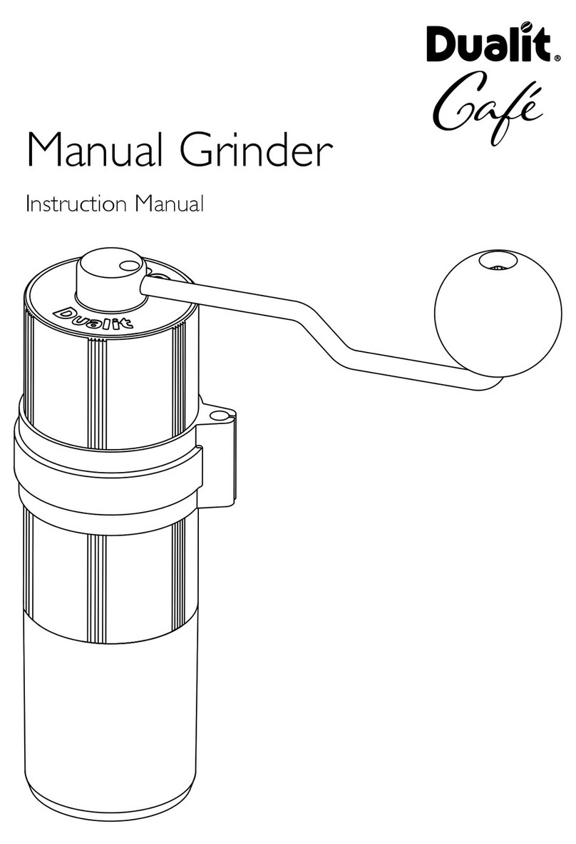 Dualit Cafe Manual Grinder instruction manual