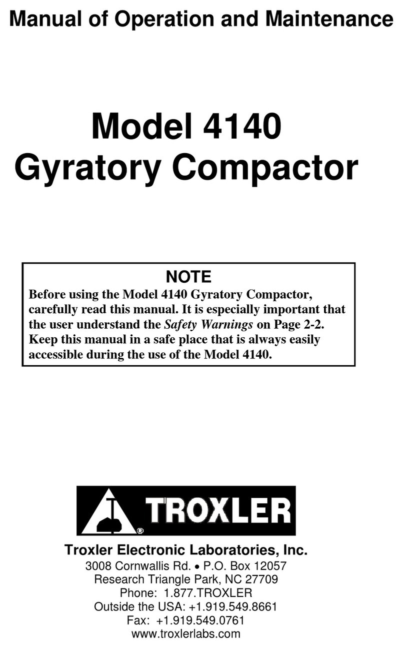 Troxler 4140 Manual of Operation and Maintenance