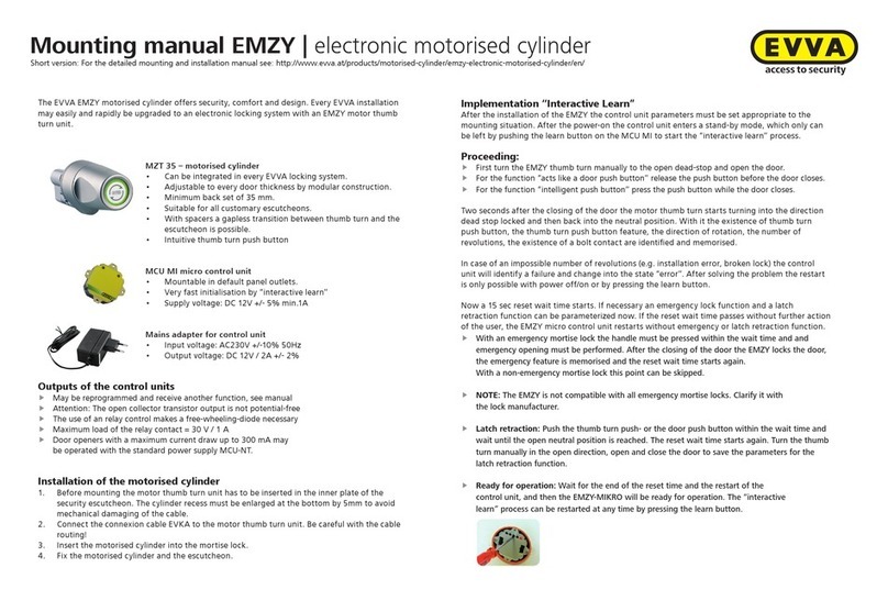 EVVA EMZY Mounting manual