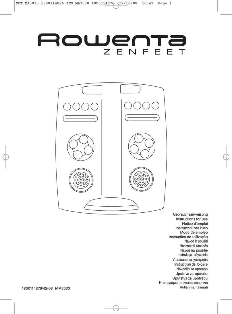 Rowenta Zenfeet MA3030 Instructions for use