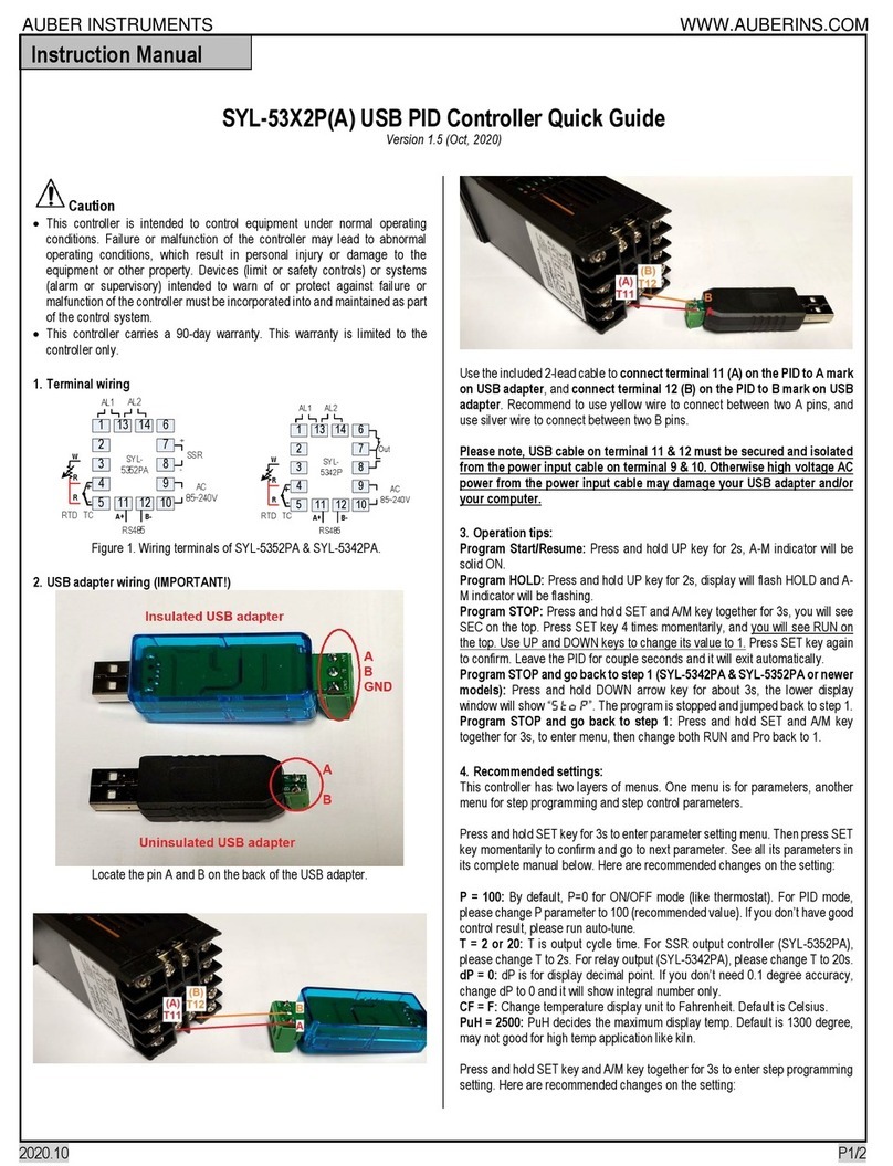 Auber Instruments SYL-53 2P Series instruction manual