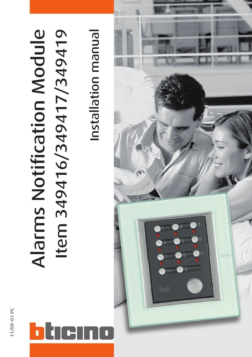 Bticino 349416 installation manual