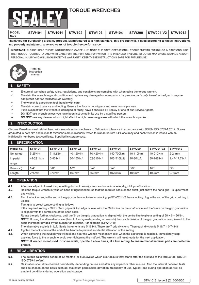 Sealey STW101 User manual