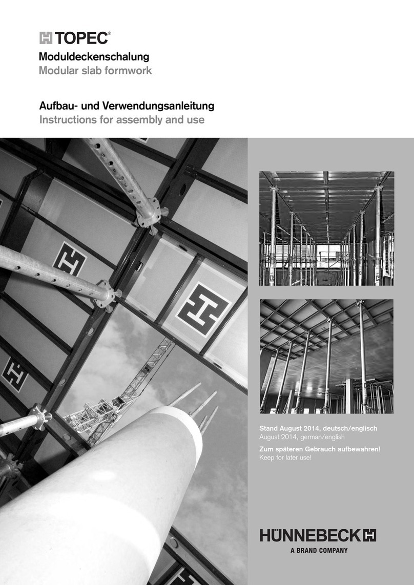 Hunnebeck TOPEC Series Instructions for assembly and use Hunnebeck TOPEC Series Instructions for assembly and use