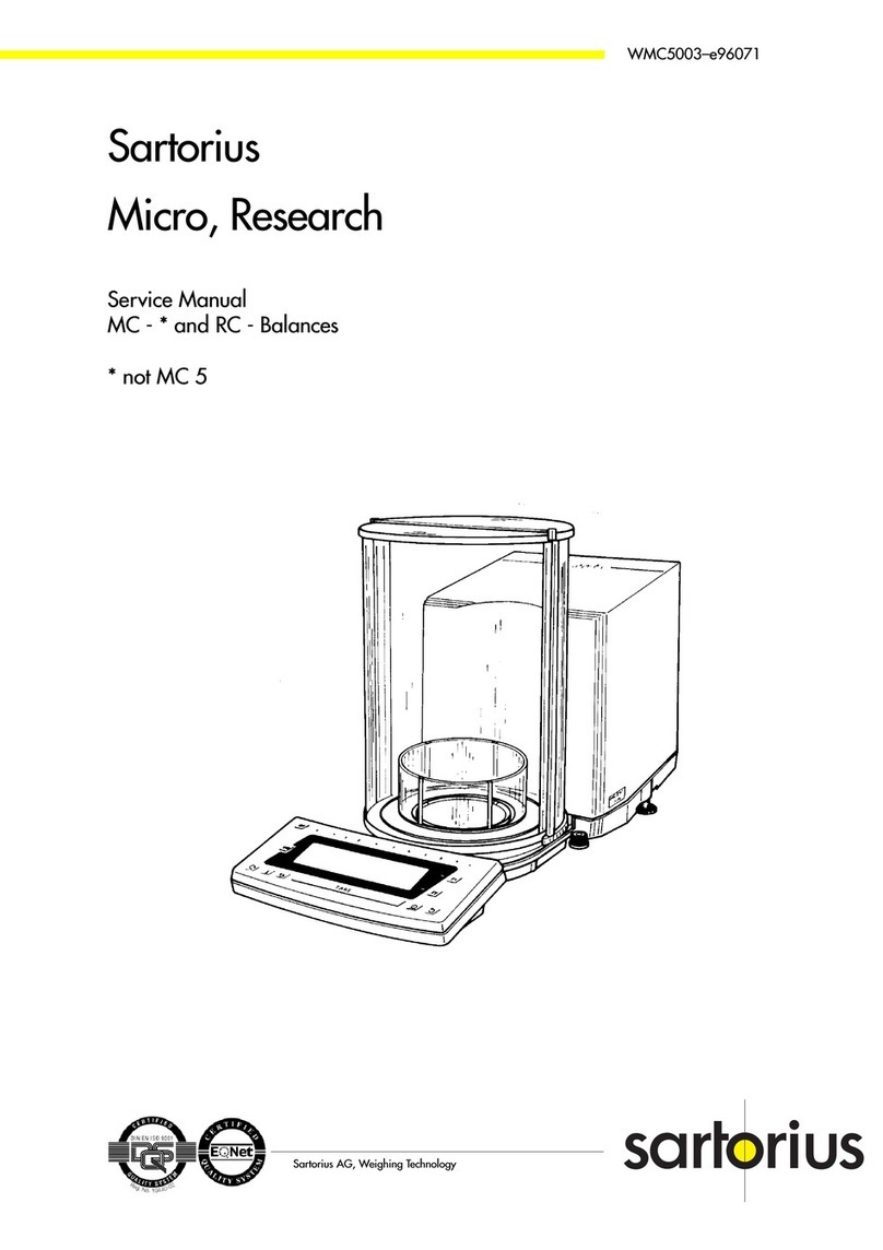 Sartorius Micro MC Series User manual