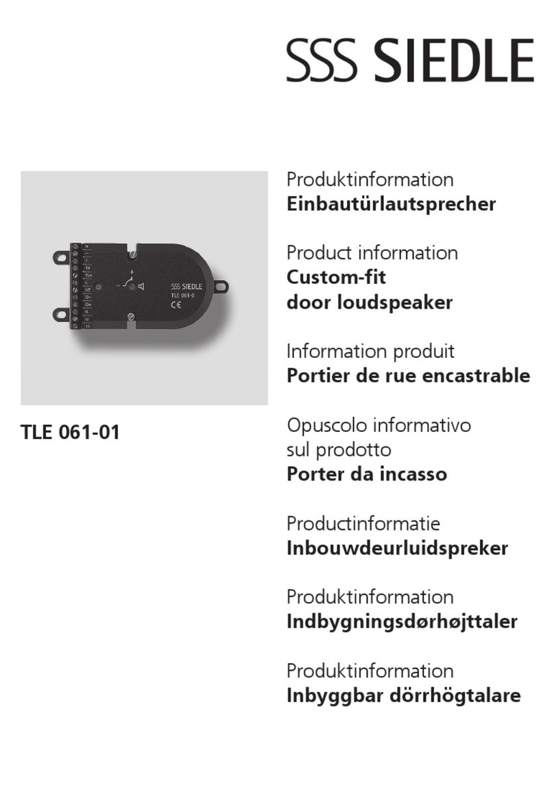 SSS Siedle TLE 061-01 User manual
